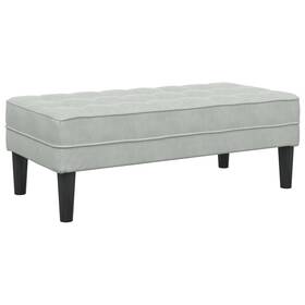 Bench Light Gray 721158784186 113 X 57 39 Cm Velvet