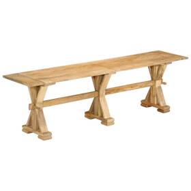 Bench Natural Wood Solid Mango Large Durable Outdoor 720845894276