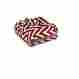 Bh5500909909 Bh G Velvet Plush Throw Red Garnet Chevron 784857634280