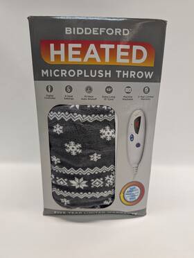 5781216468 Biddeford Heated Throw Blanket