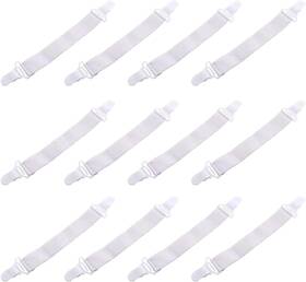 Bom Tree 313021712778 12 Pcs Adjustable Bed Sheet Fasteners Suspenders Band Straps Clips S