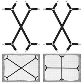 M5004bxjyb-heis-4 Bouiexye 4 Pieces Bed Sheet Holder Straps Adjustable Fasteners Elastic