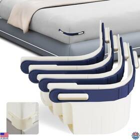 Zykgudq-usgj01 Brand Bojon 4 Pack Bed Sheet Holders Heavy Duty Abs And Silicone Straps Midnight Blue No