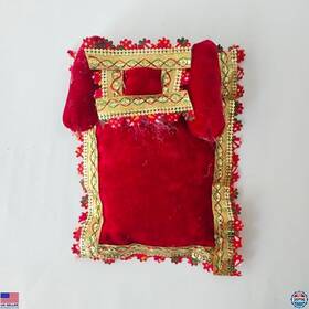 12242024001 Brand Generic Vibrant Laddu Gopal Ji Bedding Set - Kanha And Thakur With Pillow Gaddi