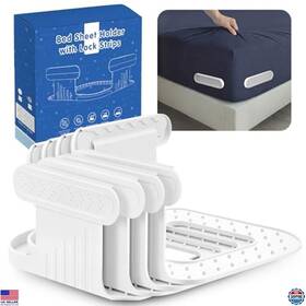 Sheetholder-0011 Brand Ontinny Heavy Duty Fitted Sheet Clips 4 Pack - Extra Large Corner Holders Easy Install