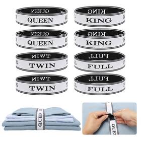 Byz010 Bropgod 8 Pcs Bed Sheet Organizer Bands With Hook And Loop Adjustable