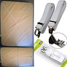 Bslino 2pcs Long Crisscross Bed Sheet Band Straps Suspenders Grippers 613894773136