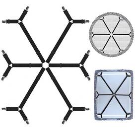 Btflkns Bed-sku-gb-mnae6bsc-vdpagyuq Bed Sheet Straps 2pack Adjustable Elastic Fitted Suspenders Black