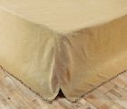 Burlap Skirt Tan Cotton Fringed Bed Corners Split 100 Natural Rustic Tailored