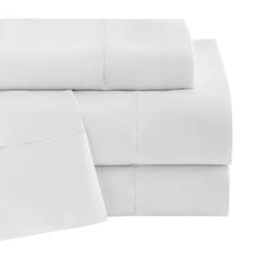 53516qnw01 Caro Home New Bamboo Queen Sheet Set White
