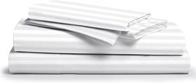 B0b7m4bbzv Carressa Originals Linen 600 Thread Count Long Staple Egyptian Cotton Stripe Sheet Set