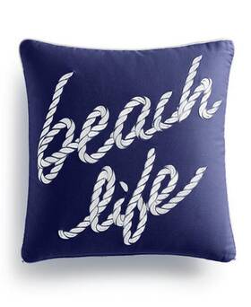 10009065400 Charter Club Damask Designs Beach Life Inch 16x16 Decorative Pillow Navy