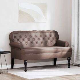 Chesterfield Bench Brown 721359498509 47.05 X 25.39 29.53 In Faux Leather