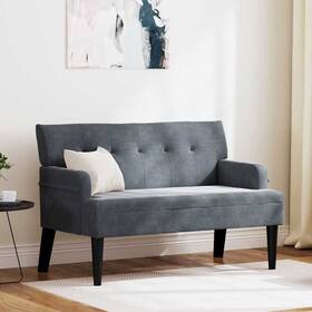 Chesterfield Bench Dark Grey 721359498417 44.09 X 25.79 29.53 In Velvet