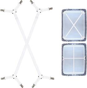0416-2024 Consss Bed Sheet Straps Adjustable Durable Holder White