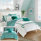 7-piece-aqua Cs3106-an Chic Home New Danila Comforter Bed Twin Blue 840444131065