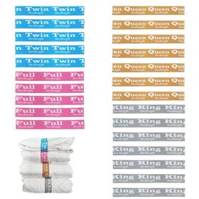 Decohongdi 794497939386 24 Packs Bed Sheet Organizer And Storage Size Label Bands Elastic Fold