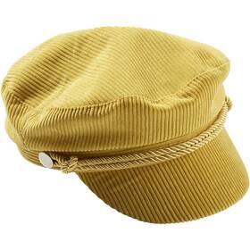 810915 Design Imports Tickled Pink Mustard Corduroy Newsboy Cap