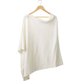 811106 Design Imports Tickled Pink Ivory Solid Cotton Poncho