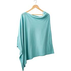 811206 Design Imports Tickled Pink Aqua Solid Cotton Poncho