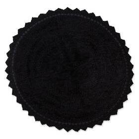Camz12231 Design Imports Dii Black Round Crochet Bath Mat