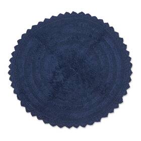 Camz12234 Design Imports Dii French Blue Round Crochet Bath Mat