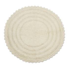 Camz12237 Design Imports Dii Off White Round Crochet Bath Mat
