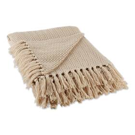 Camz12574 Design Imports Stone Handloom Chevron Throw