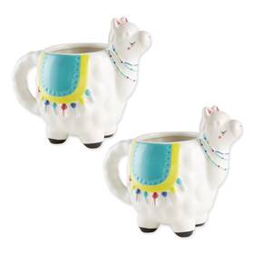 Camz12674 Design Imports Dii Llama Ceramic Mug Set Of 2