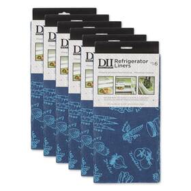 Camz12975 Design Imports Dii Nautical Blue Market Print Fridge Liner Set Of 6
