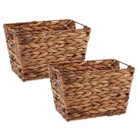 Z02438 Design Imports Dii Medium Dark Brown Water Hyacinth Basket Set/2