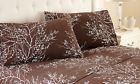 90gfd02 Design Microfiber Set Foliage Queen Piece Sheet Ivory-burgundy 4