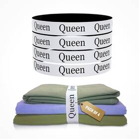 Dng Diva Nexgen 860011503460 Bed Sheet Organizer Bands For Linen Closet Keepers And Labels Fo