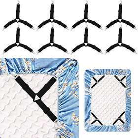 Dorara 691164549049 8 Pack Bed Sheet Holder Straps Triangle Fasteners With Heavy