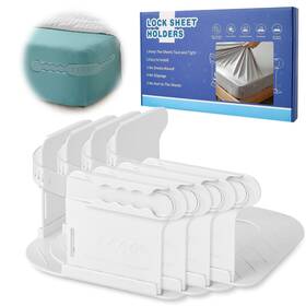 Duocosy 683125323300 Bed Sheet Holders Straps Fasteners Lock Keep Sheets Neat
