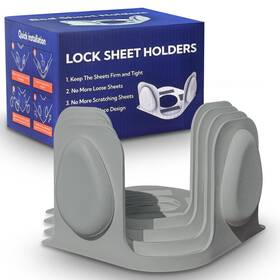 Ecohohoyyds 769016326091 Bed Sheet Holders For Corners 4 Pack Twist-lock Clips Keep Sheets Tight Heav