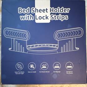 Edcreaty X004lu8lqb Bed Sheet Holder Lock Strips White Easy Install Keeps Sheets Tight