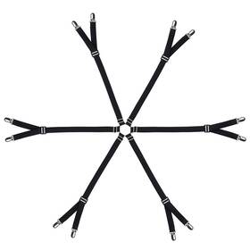 Eopocdor 748323256666 Bed Sheet Straps Adjustable Metal Fasteners 6 Sides For Full Queen King Twin