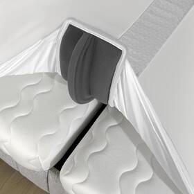 Ephedora 704001571209 3-in-1 Fitted Sheet Attached Bed Bridge Twin Xl To King Converter Kit With