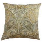 Euro-42255-sandstone-c100 The Pillow Collection La Ceiba Paisley Sandstone