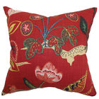 Euro-d-20990-poppy-red-l55r45 The Pillow Collection Unayzah Floral Bedding Sham