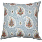 Euro-d-21075-lapis-c100 The Pillow Collection Zaci Floral Bedding Sham