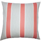 Euro-d-21087-coral-c100 The Pillow Collection Velten Striped Bedding Sham