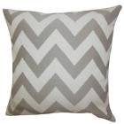 32685-grey Euro-d-32685-grey The Pillow Collection Diahann Chevron Bedding Sham