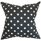 Euro-pp-polkadots-blackwhite-c1 The Pillow Collection Nancy Polka Dots Bedding Sham