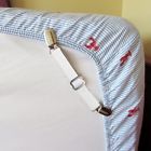 Evelots Adjustable Bed Sheet Grippers Cover Suspenders Set Of 4 White 750022131359