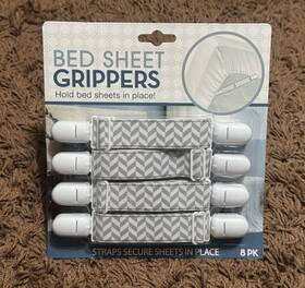 Evriholder 714415749705 Bed Sheet Grippers 8-pack Adjustable Straps Keep Sheets In Place