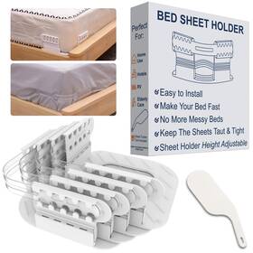 Evza 199284246188 Bed Sheet Holders Corners - Fitted Straps King Size Set Of 4