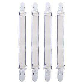 Fdit 765192452012 4pcs Multipurpose Bed Sheet Clip Fasteners Mattress Holder Elastic Clothes Pegs