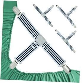 Febc-bsf-1 Febcraft Fitted Sheet Straps - 4 Pcs Adjustable Bed Holder With Sewing